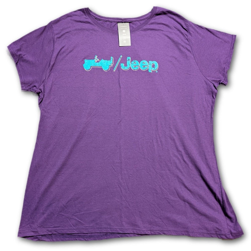 Jeep Womens XL T-Shirt Purple Mopar Graphic Print Regular